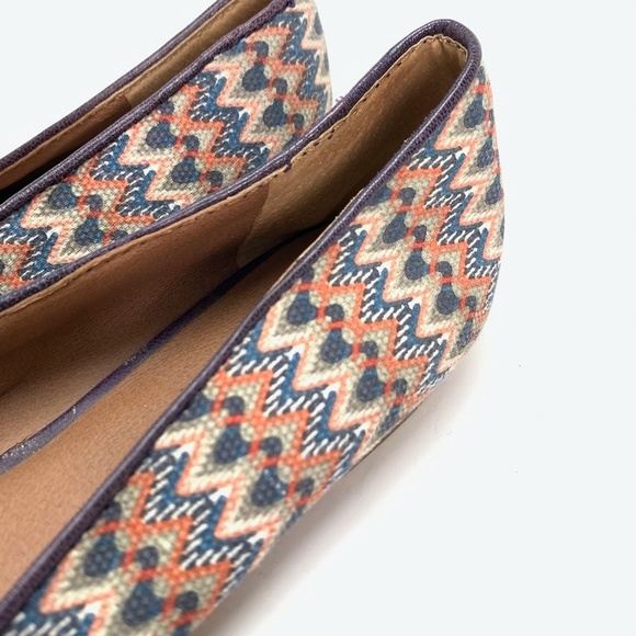 LUCKY BRAND Tassel Canvas Leather Flats Shoes 7.5 - Picture 10 of 16